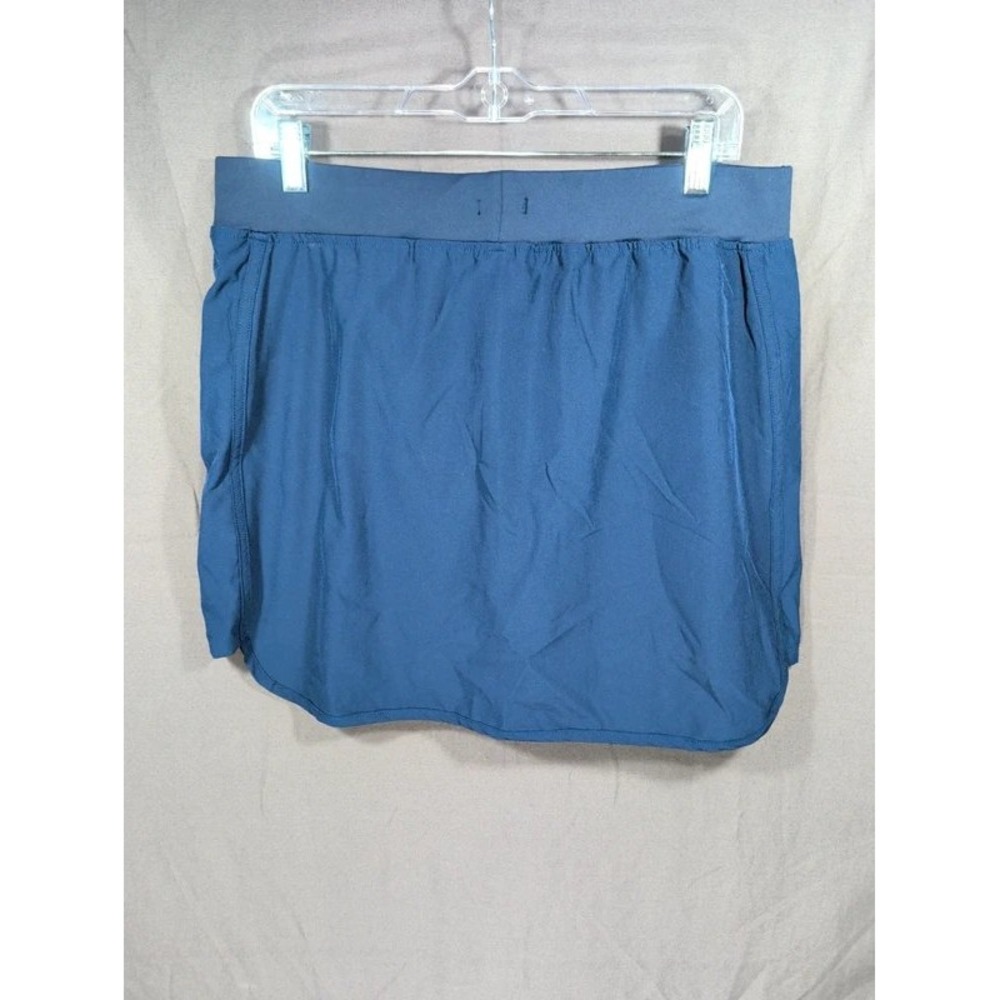 New Directions Large Navy Athletic Skort Built In Shorts Pockets Curved Hem - Picture 5 of 6